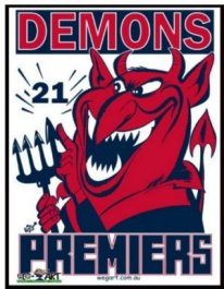 2021 Melbourne Demons WEG Prem Poster